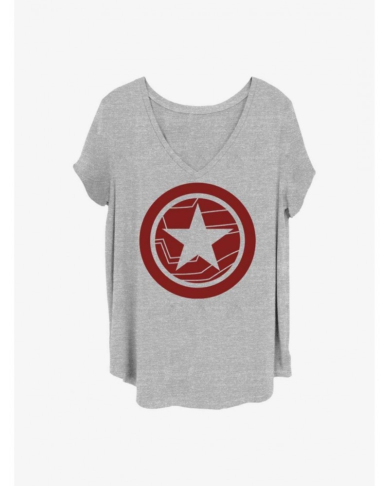 Marvel The Falcon and the Winter Soldier Red Shield Girls T-Shirt Plus Size $10.17 T-Shirts