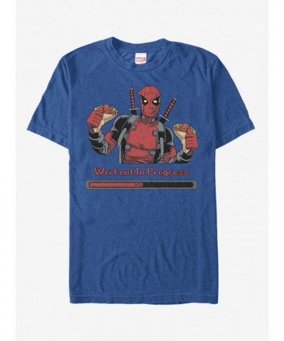 Marvel Deadpool Workout In Progress T-Shirt $7.46 T-Shirts