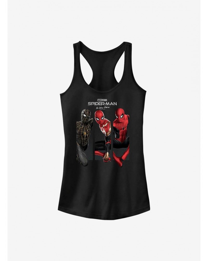 Marvel Spider-Man: No Way Home Three Poses Girls Tank $6.97 Tanks