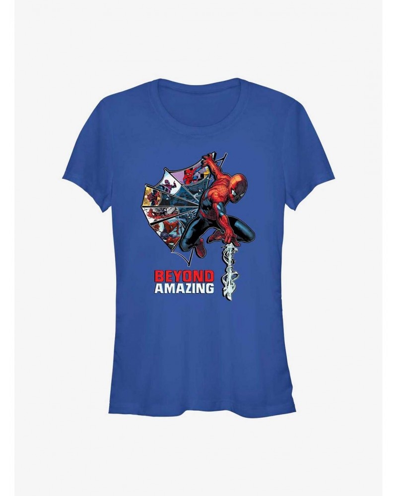 Marvel Spider-Man 60th Anniversary Web Comic Girls T-Shirt $8.96 T-Shirts