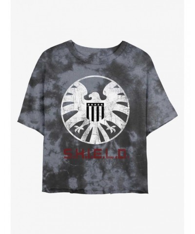 Marvel Agents of Shield Logo Tie-Dye Girls Crop T-Shirt $9.94 T-Shirts