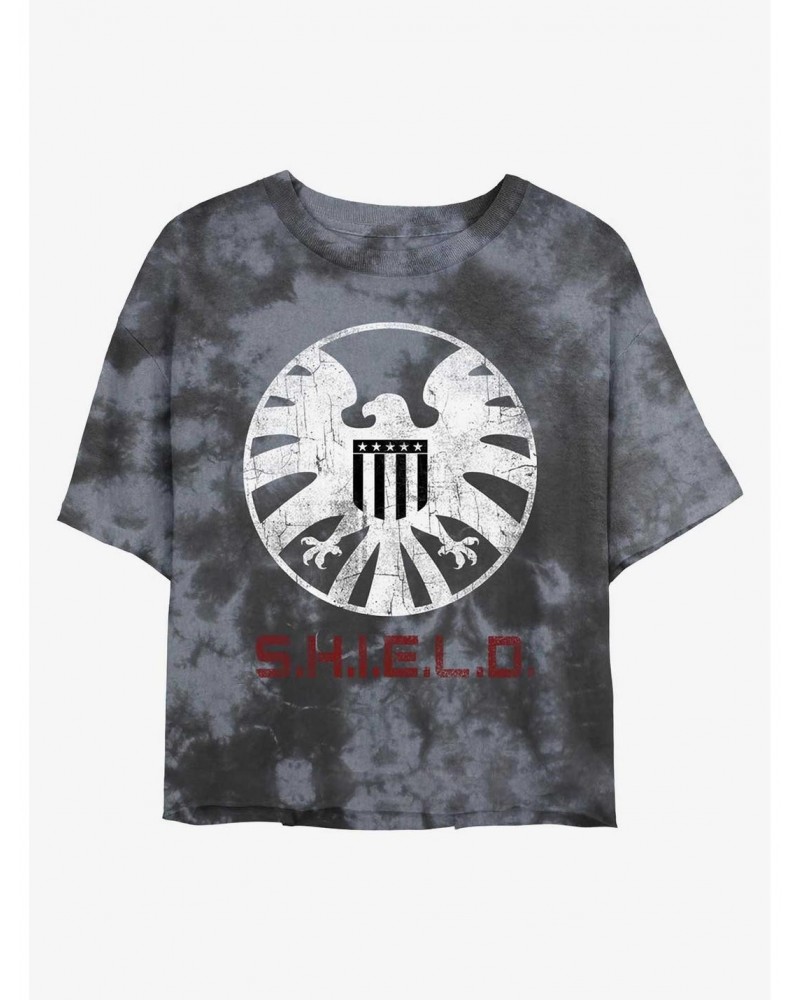 Marvel Agents of Shield Logo Tie-Dye Girls Crop T-Shirt $9.94 T-Shirts