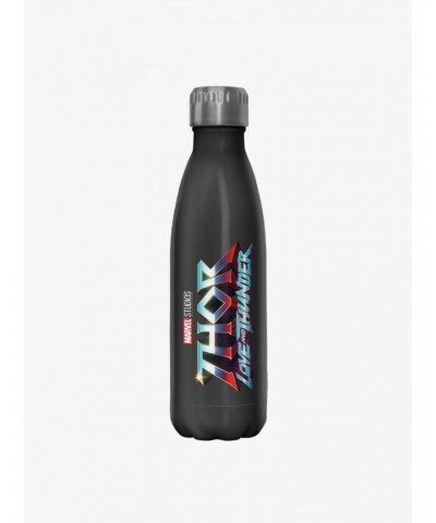 Marvel Thor: Love and Thunder Logo Stainless Steel Water Bottle $9.36 Water Bottles