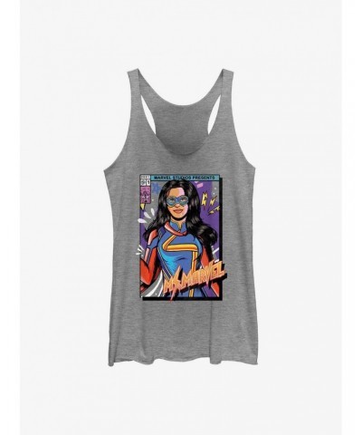 Marvel Ms. Marvel Cover GIrls Raw Edge Tank $6.84 Tanks