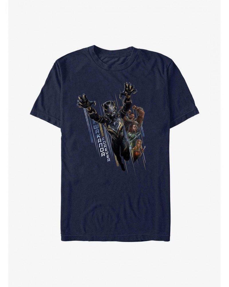 Marvel Black Panther: Wakanda Forever Warriors Take Action T-Shirt $7.07 T-Shirts