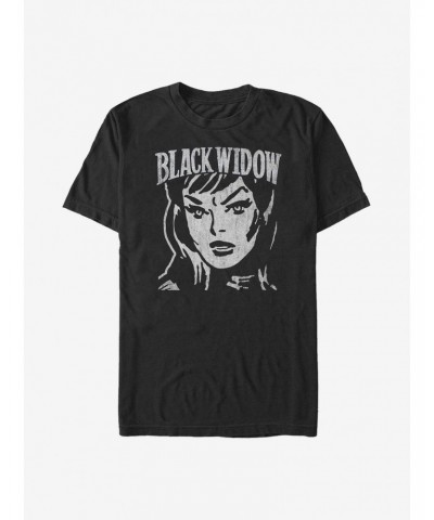 Marvel Black Widow Simple Block T-Shirt $5.74 T-Shirts