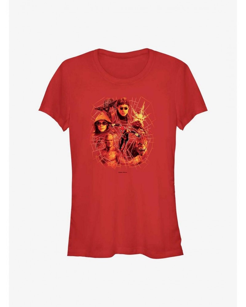 Marvel Spider-Man: No Way Home Villain Web Girls T-Shirt $9.76 T-Shirts