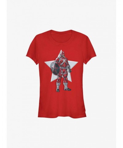 Marvel Red Guardian Action Pose Girls T-Shirt $7.37 T-Shirts