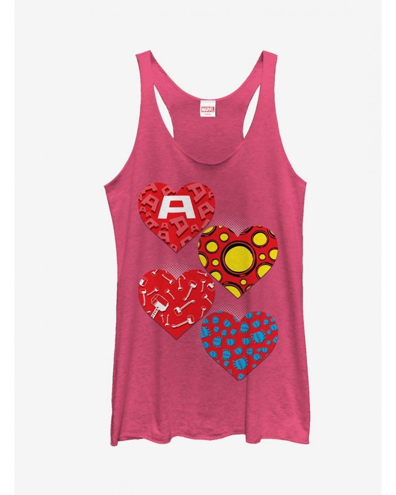 Marvel Hero Hearts Girls Tanks $6.84 Tanks