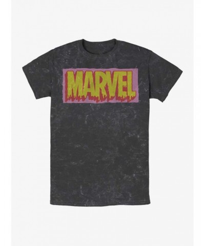 Marvel Drip Logo Mineral Wash T-Shirt $9.95 T-Shirts
