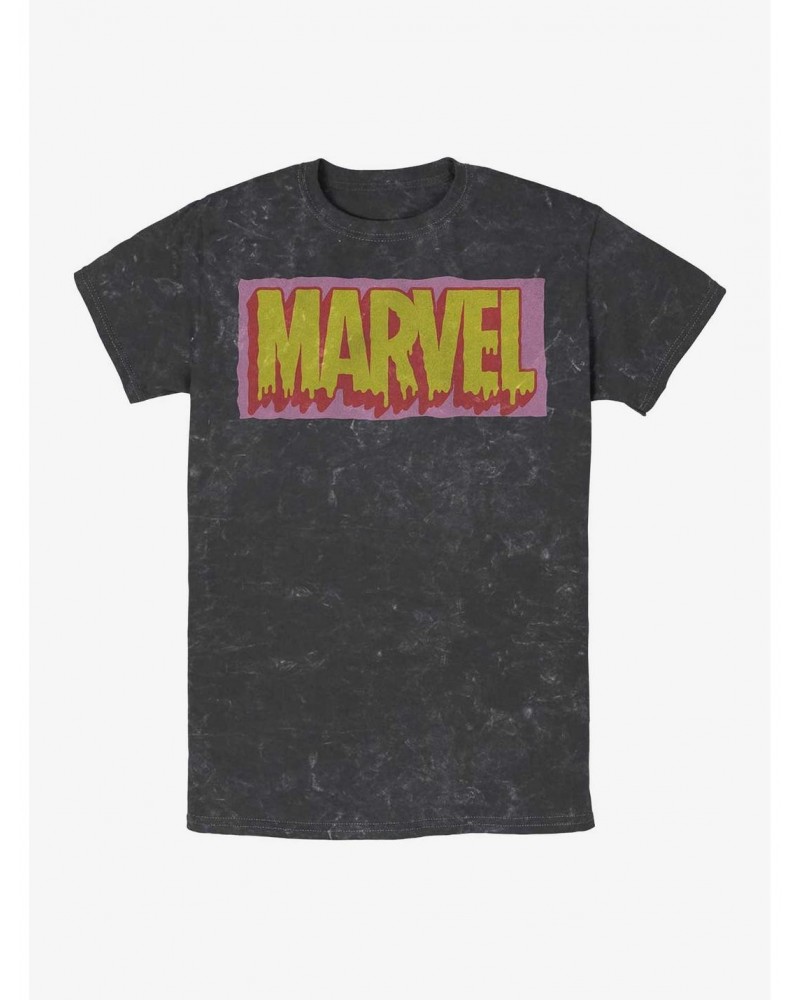 Marvel Drip Logo Mineral Wash T-Shirt $9.95 T-Shirts