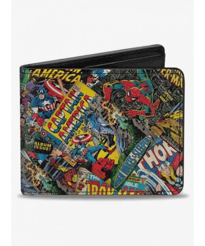 Marvel Retro Marvel Comic Books Stacked Bifold Wallet $10.45 Wallets