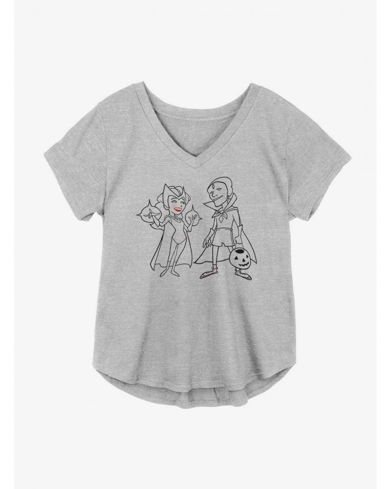 Marvel WandaVision Inked Costumes Girls Plus Size T-Shirt $8.79 T-Shirts