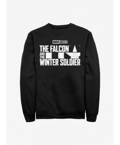 Marvel The Falcon And The Winter Soldier Logo Crew Sweatshirt $10.33 Sweatshirts