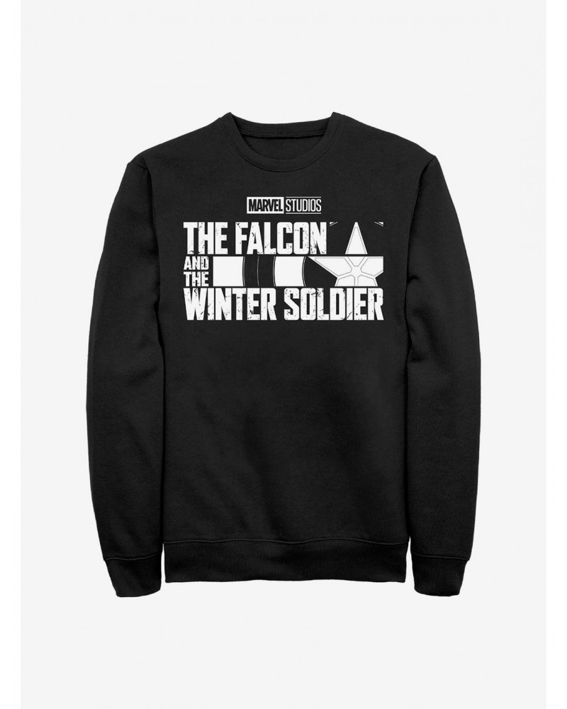 Marvel The Falcon And The Winter Soldier Logo Crew Sweatshirt $10.33 Sweatshirts