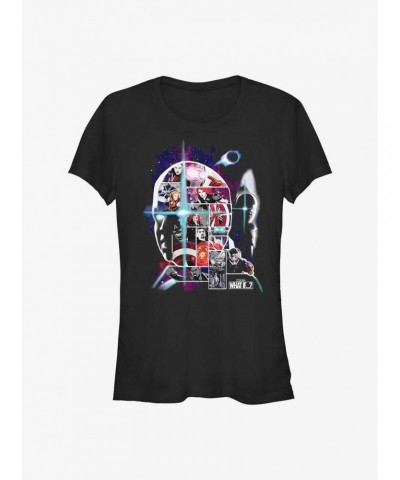 Marvel What If...? The Watcher Face Fill Girls T-Shirt $9.56 T-Shirts