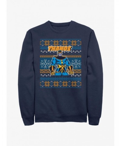 Marvel Thanos Ugly Christmas Sweatshirt $13.87 Sweatshirts