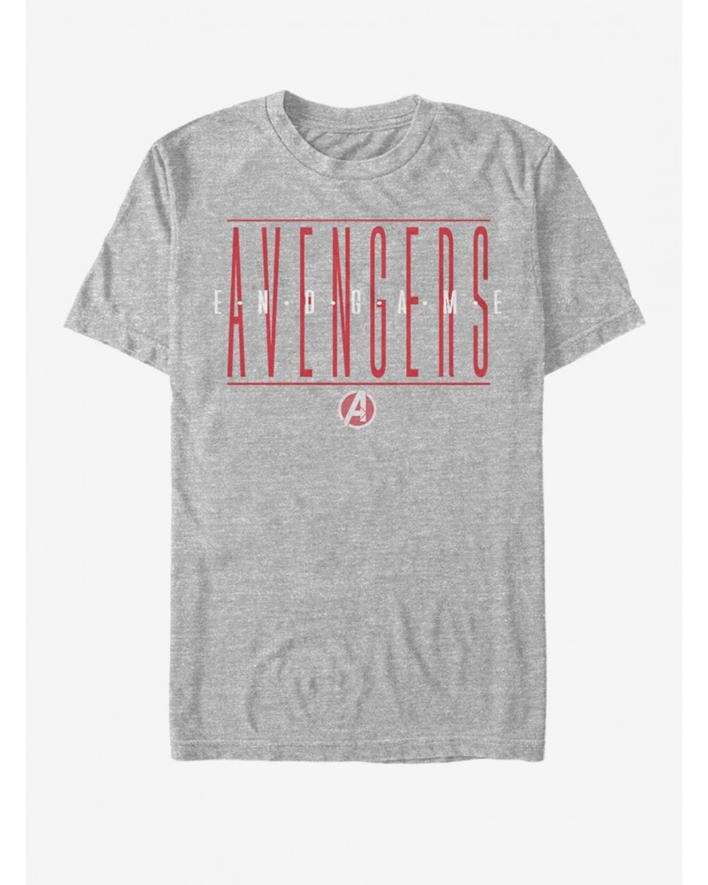 Marvel Avengers: Endgame Strikethrough Text T-Shirt $8.60 T-Shirts