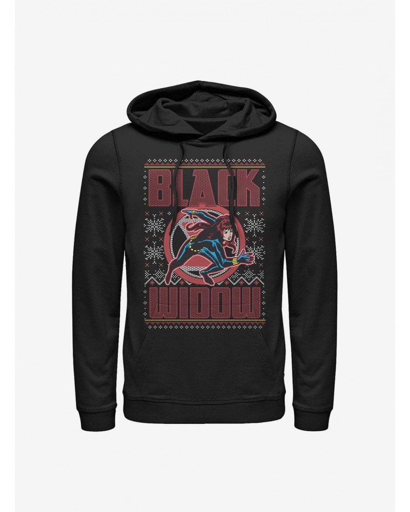 Marvel Black Widow Ugly Holiday Hoodie $16.16 Hoodies