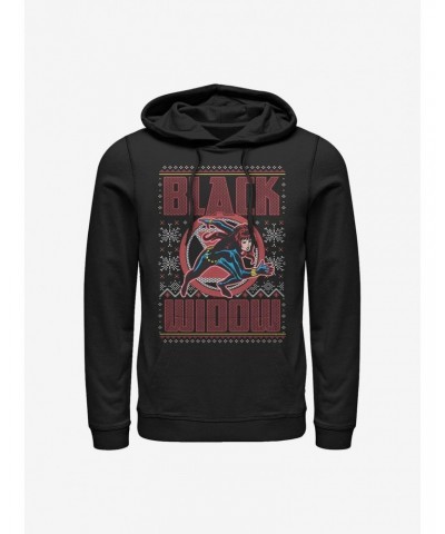 Marvel Black Widow Ugly Holiday Hoodie $16.16 Hoodies