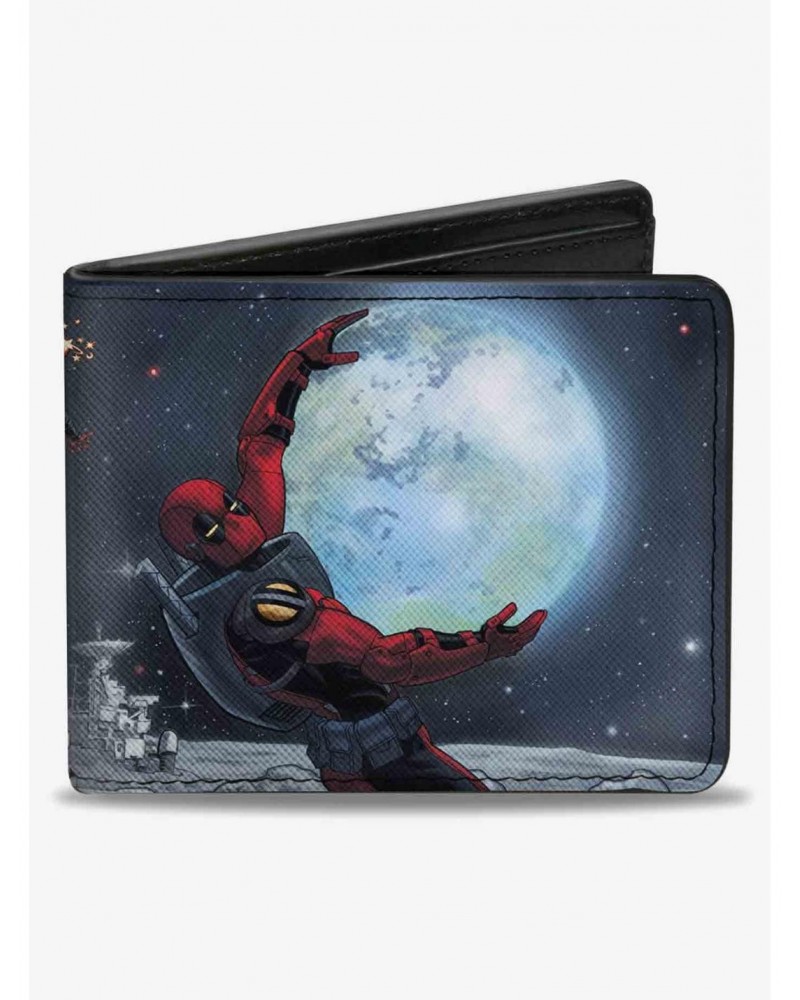 Marvel Deadpool A Space Oddity Issue 30 Comic Cover Holding Earth Bifold Wallet $7.52 Wallets