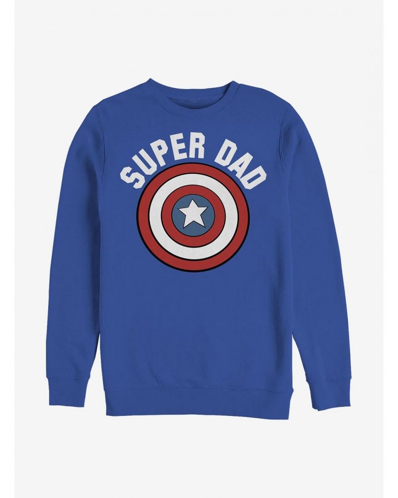 Marvel Captain America Super Dad Crew Sweatshirt $9.45 Sweatshirts