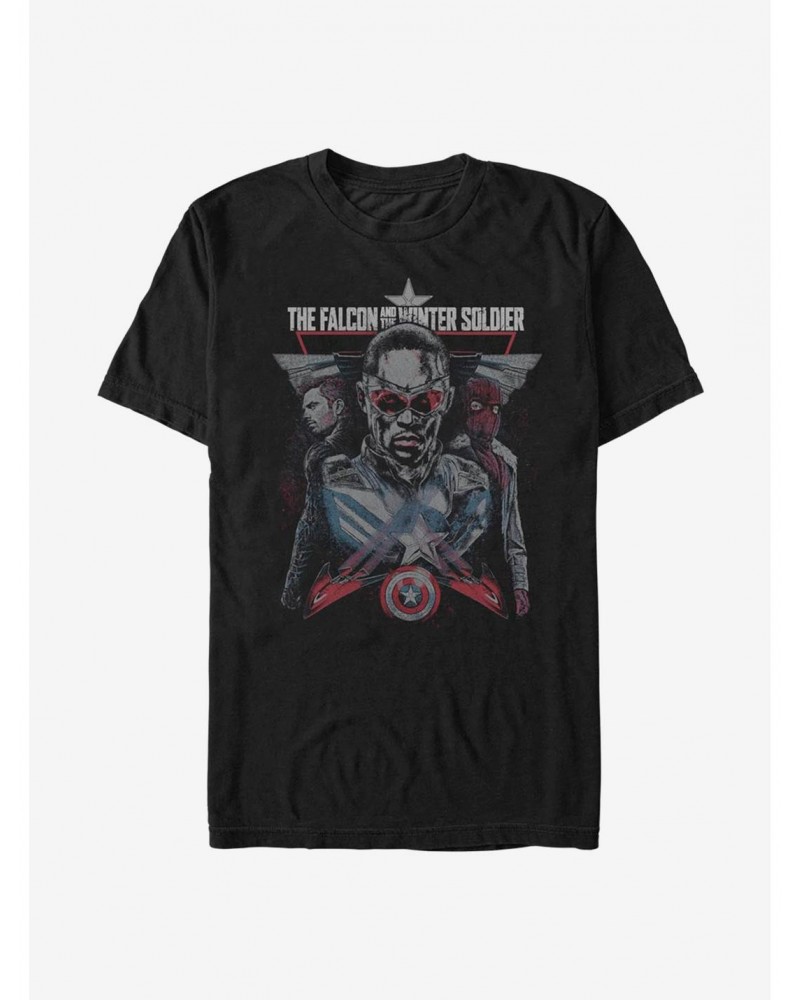 Marvel The Falcon And The Winter Soldier The Characters T-Shirt $8.41 T-Shirts