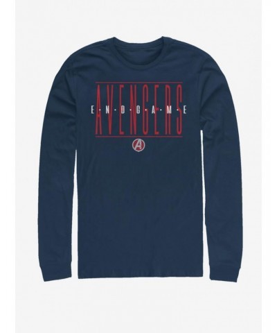 Marvel Avengers: Endgame Strikethrough Text Long-Sleeve T-Shirt $10.53 T-Shirts