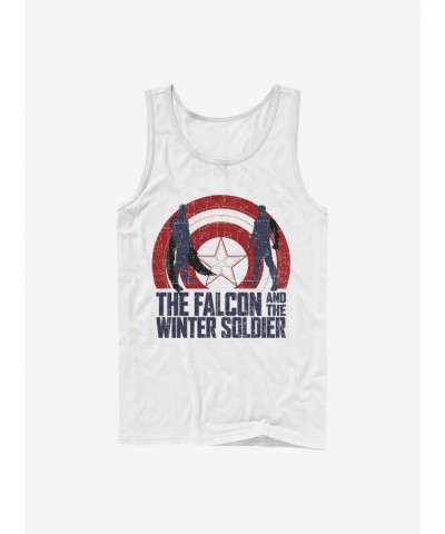 Marvel The Falcon And The Winter Soldier Shield Outline Tank $9.56 Tanks