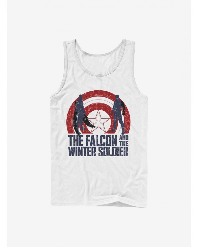 Marvel The Falcon And The Winter Soldier Shield Outline Tank $9.56 Tanks