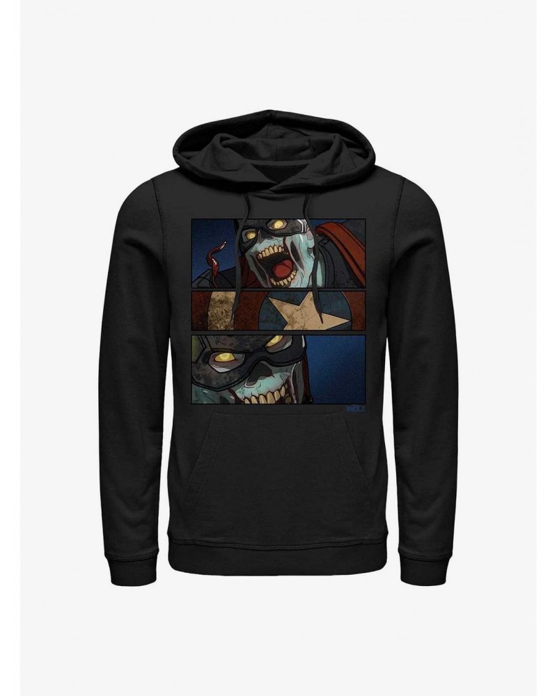 Marvel What If...? Tri-Panel Zombie Captain America Hoodie $15.09 Hoodies