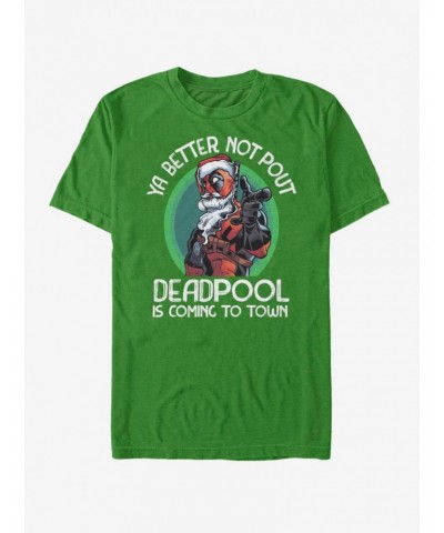 Marvel Deadpool Coming To Town Christmas T-Shirt $6.12 T-Shirts