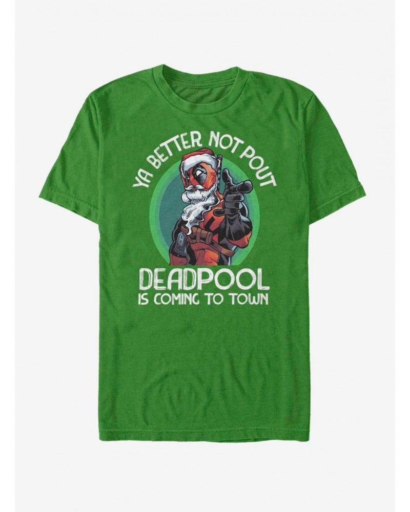 Marvel Deadpool Coming To Town Christmas T-Shirt $6.12 T-Shirts