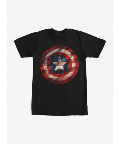 Marvel Captain America Shield Flag T-Shirt $7.07 T-Shirts