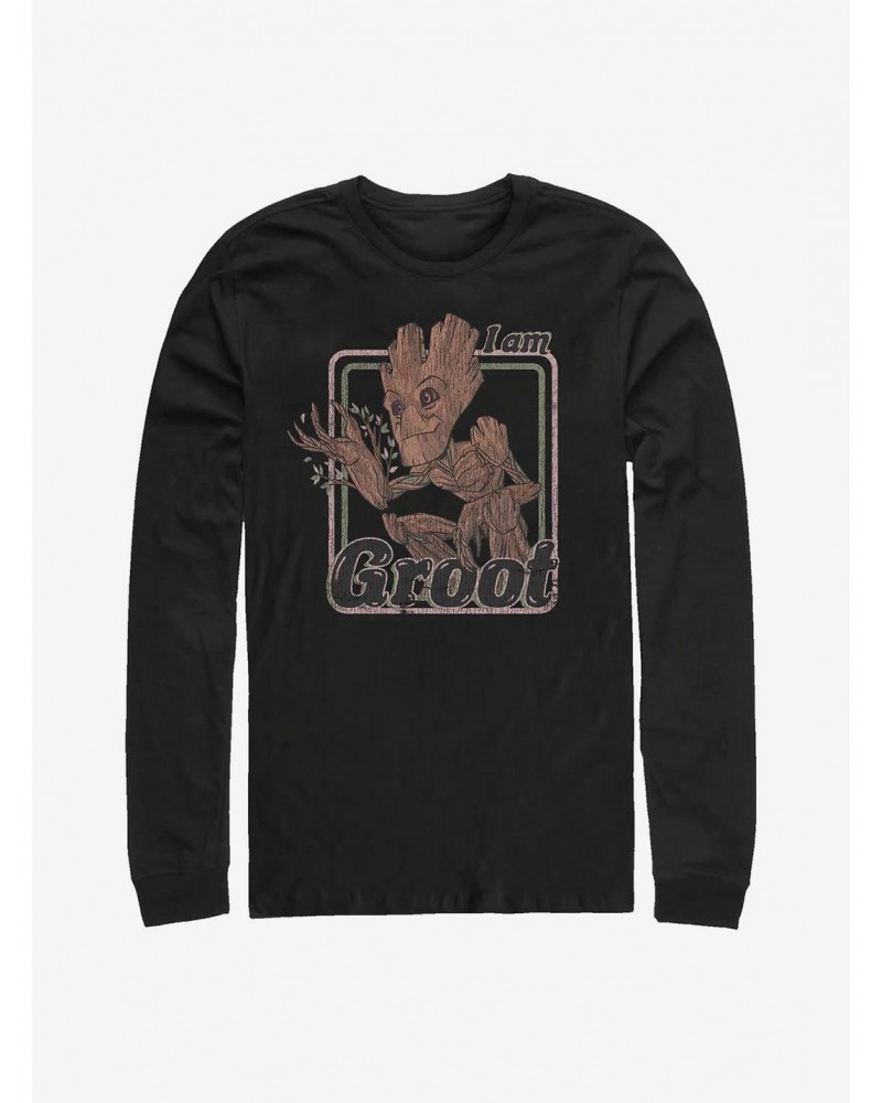 Marvel Guardians Of The Galaxy Thrifted Groot Long-Sleeve T-Shirt $10.79 T-Shirts