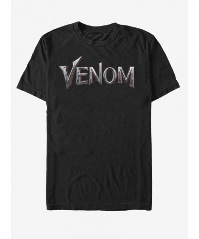 Marvel Venom Film Metallic Logo T-Shirt $6.88 T-Shirts