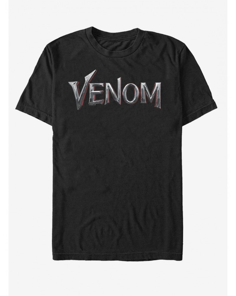 Marvel Venom Film Metallic Logo T-Shirt $6.88 T-Shirts