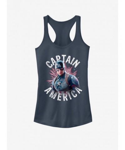 Marvel Captain America Captain Burst Girls Tank $7.57 Tanks