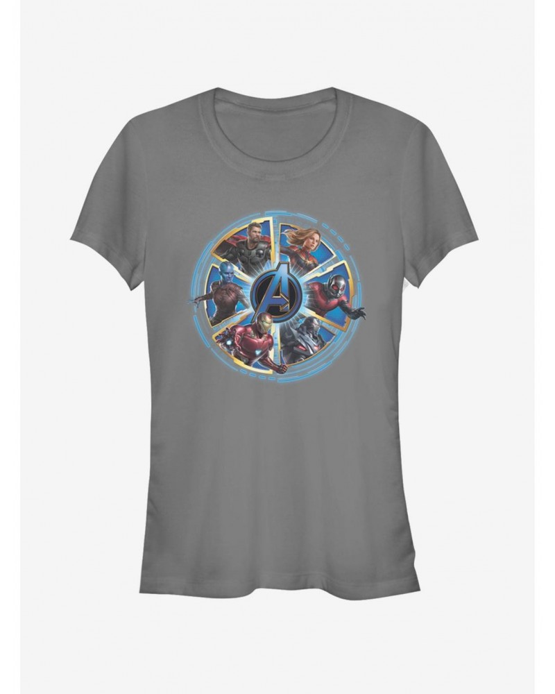 Marvel Avengers: Endgame Circle Heroes Girls Charcoal Grey T-Shirt $9.36 T-Shirts