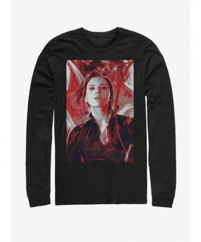 Marvel Avengers: Endgame Black Widow Red Painted Long-Sleeve T-Shirt $9.74 T-Shirts