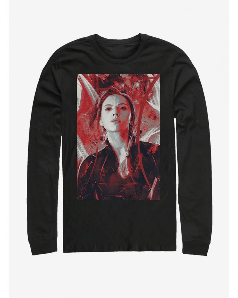 Marvel Avengers: Endgame Black Widow Red Painted Long-Sleeve T-Shirt $9.74 T-Shirts