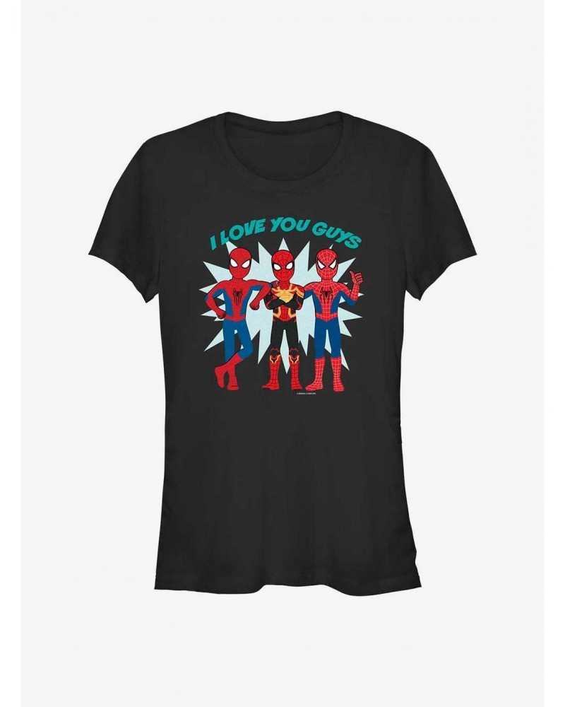 Marvel Spider-Man: No Way Home I Love You Guys Girls T-Shirt $6.77 T-Shirts