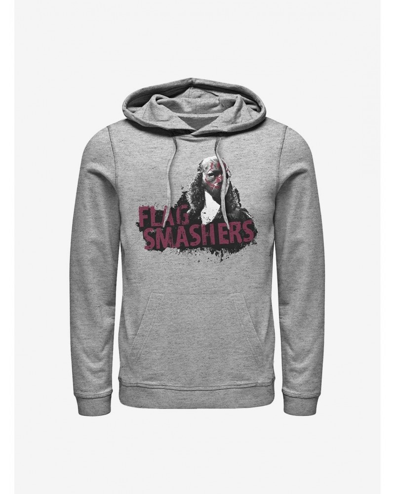 Marvel The Falcon And The Winter Soldier Flag Smashers Hoodie $12.21 Hoodies