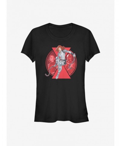 Marvel Black Widow Widow Team Girls T-Shirt $6.97 T-Shirts