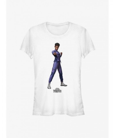 Marvel Black Panther: Wakanda Forever Shuri Action Pose Girls T-Shirt $7.17 T-Shirts