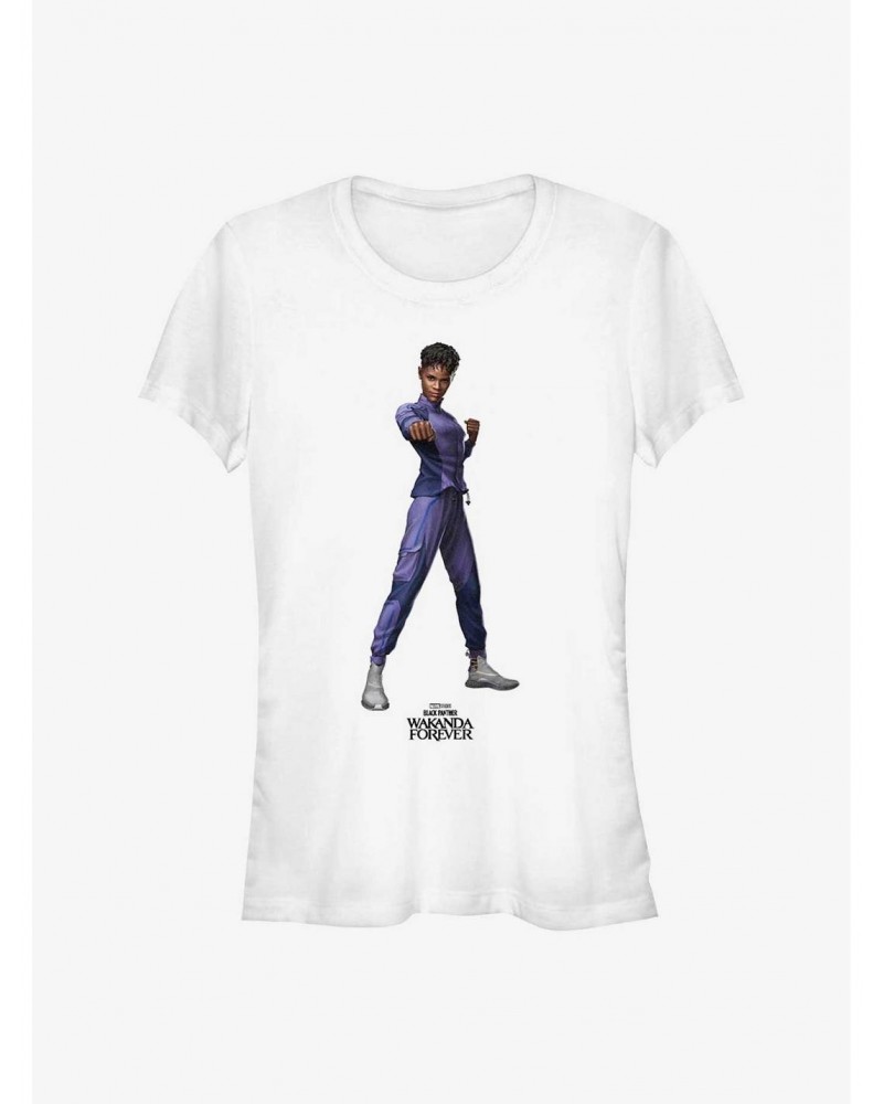 Marvel Black Panther: Wakanda Forever Shuri Action Pose Girls T-Shirt $7.17 T-Shirts