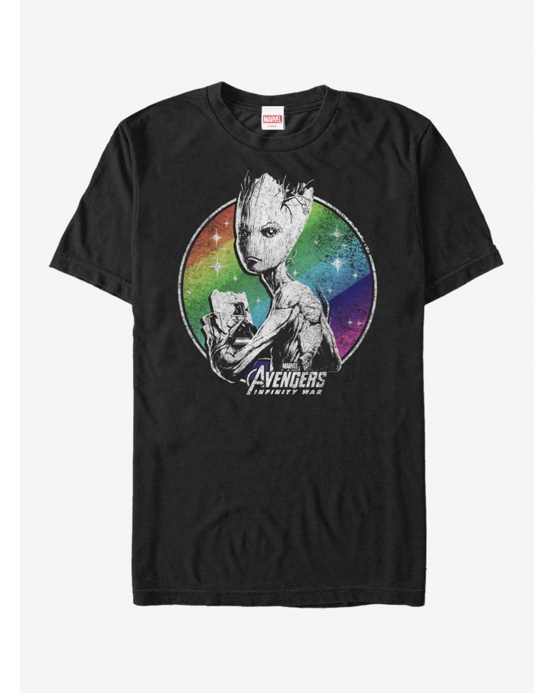 Marvel Avengers: Infinity War Groot Rainbow T-Shirt $5.93 T-Shirts