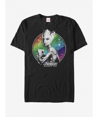 Marvel Avengers: Infinity War Groot Rainbow T-Shirt $5.93 T-Shirts