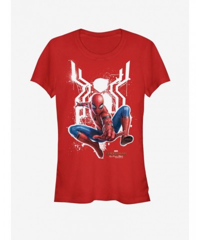 Marvel Spider-Man Far From Home Painted Spider Girls T-Shirt $9.36 T-Shirts