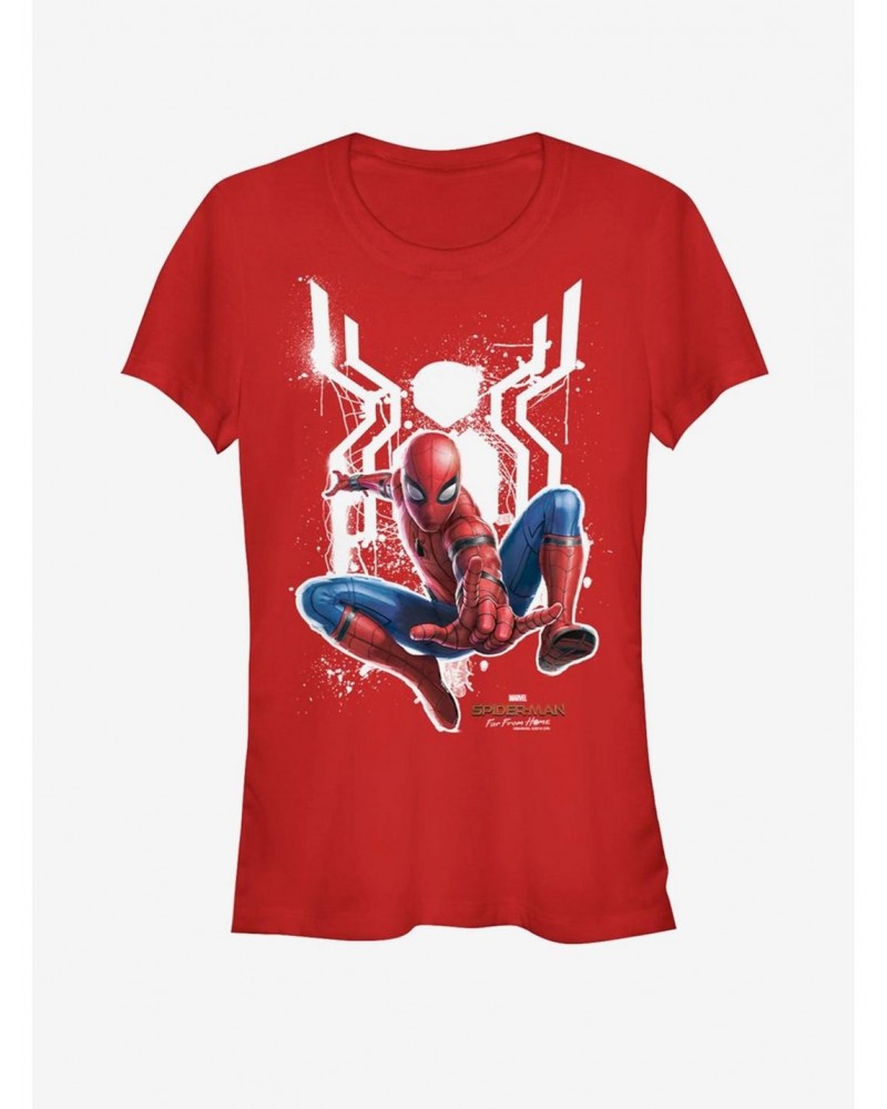 Marvel Spider-Man Far From Home Painted Spider Girls T-Shirt $9.36 T-Shirts